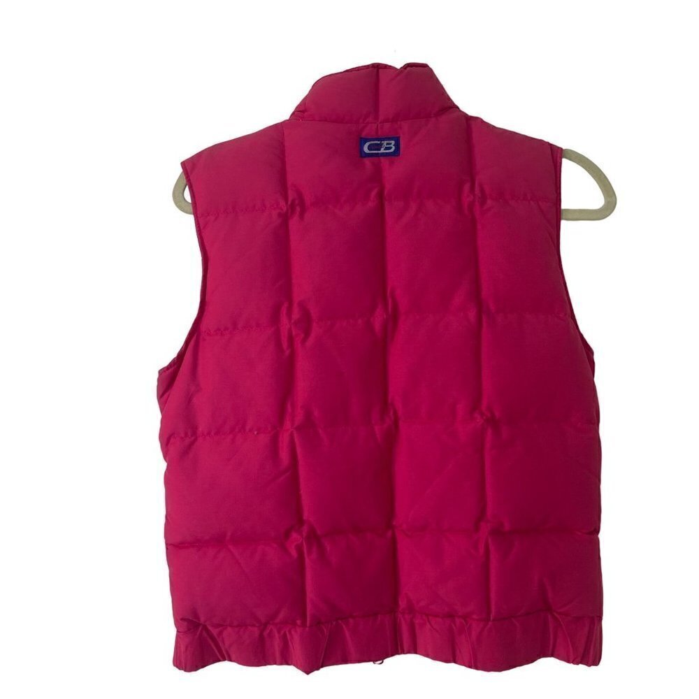 CB Sports Womens Puffer Vest Jacket Size Medium Pink Down Two Way Zipper Pockets - Picture 8 of 8